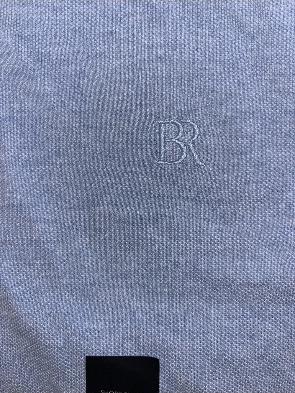 New BR Banana Republic Light UNC Blue Organic Slim Fit Pique Golf Polo shirt XL